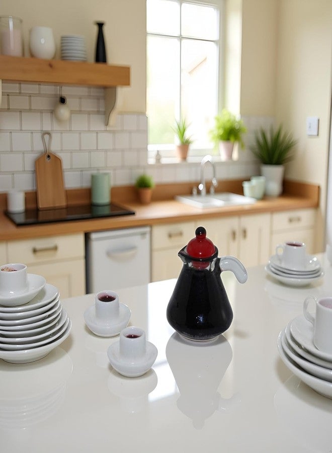 Kryoflare Miniature Coffee Pot Dollhouse Miniature, Dollhouse Kitchen Decor Accessory, Creative Home Scene Model， Modern Cafe Dining Accessory 1:12 - Image 2
